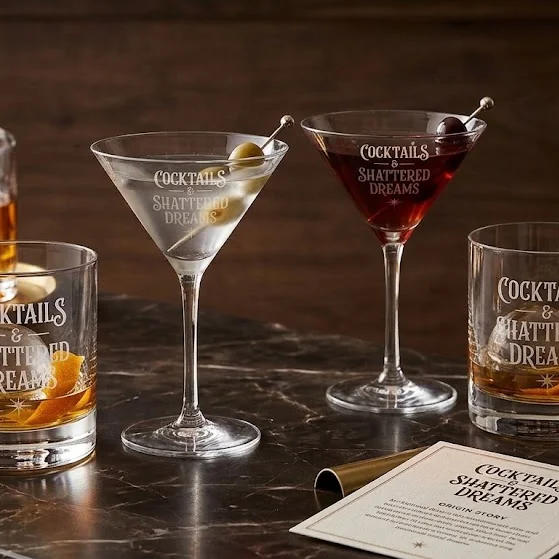 Cocktails And Shattered Dreams Glassware